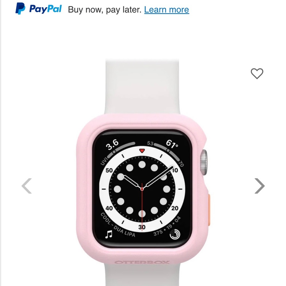 Pink otter box Apple Watch case